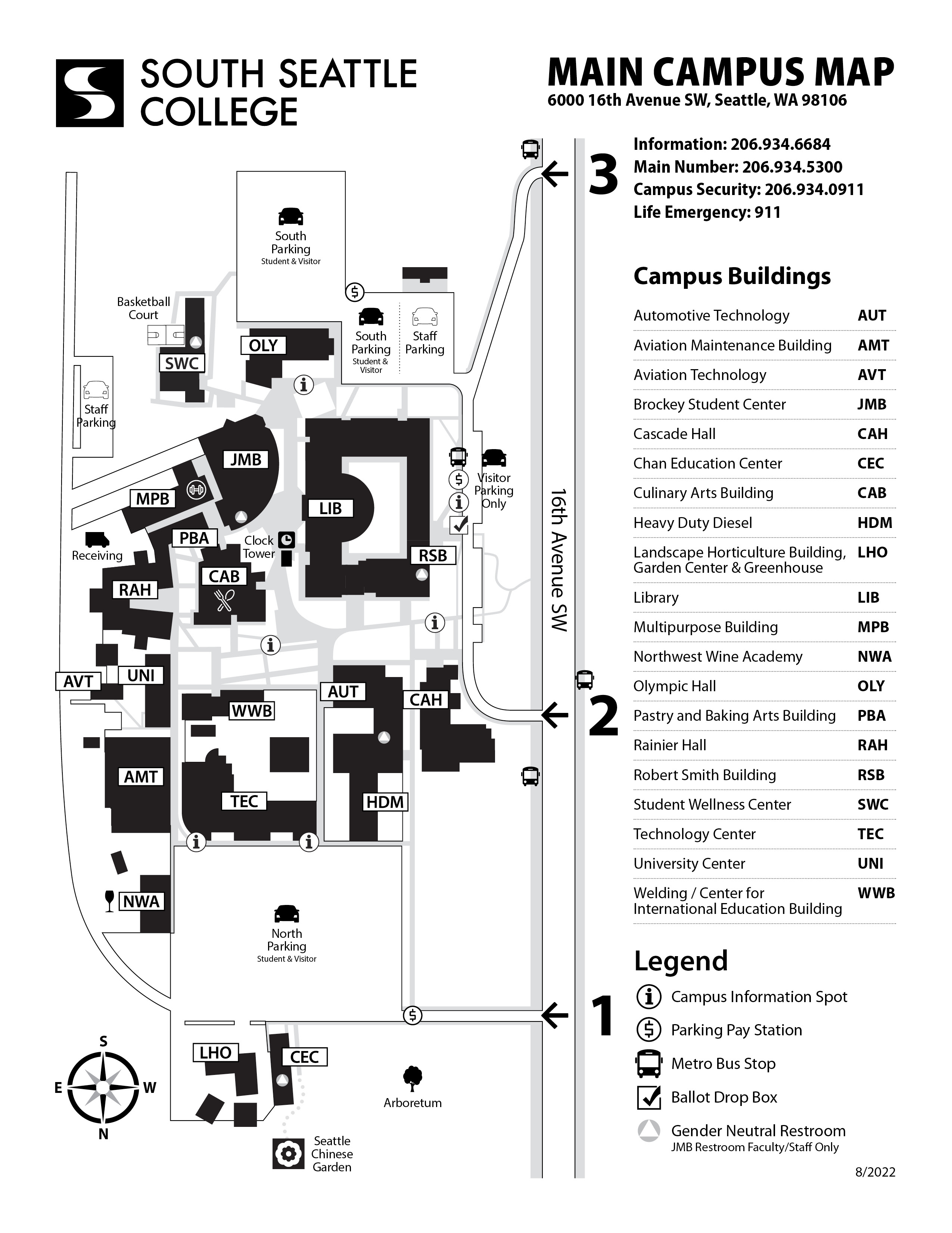 Campus Map South Seattle College